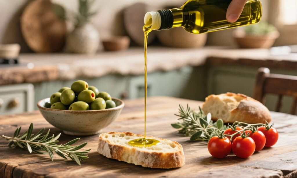 Mesa-tradicional AOVE y productos gourmet