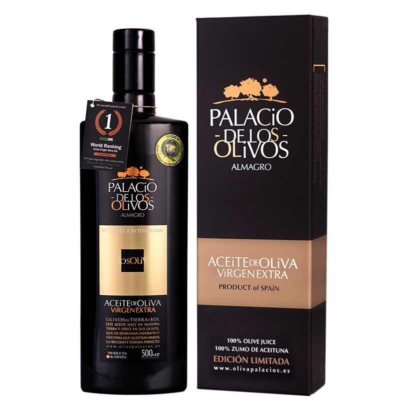 AOVE Palacio de los Olivos Picual 500ml en su estuche de regalo