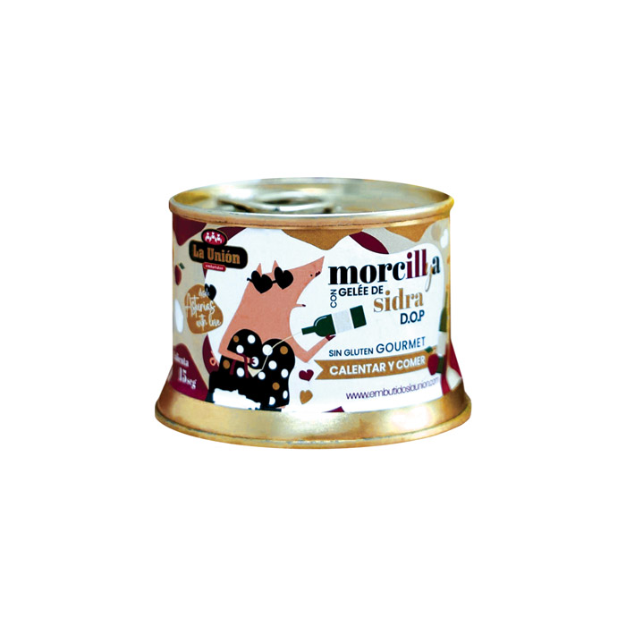 Envase de Morcilla Asturiana con Gelée de Sidra D.O.P La Unión 150g