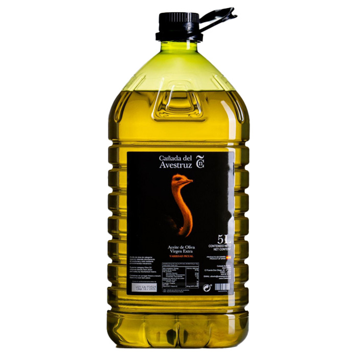Garrafa de 5 Litros de Aceite de Oliva Virgen Extra Cañada del Avestruz Picual