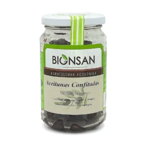 Tarro de aceitunas negras confitadas ecológicas Bionsan 200 g